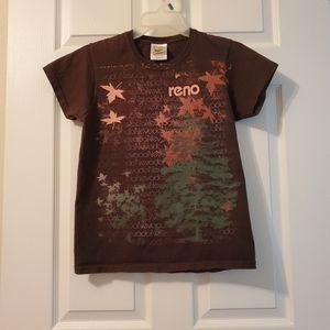 Womens Brown Reno Nevada T-Shirt Small